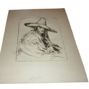 Alfredo Zalce Original Etching - 2nd Proof - Signed Z - Mexican Modernist Art